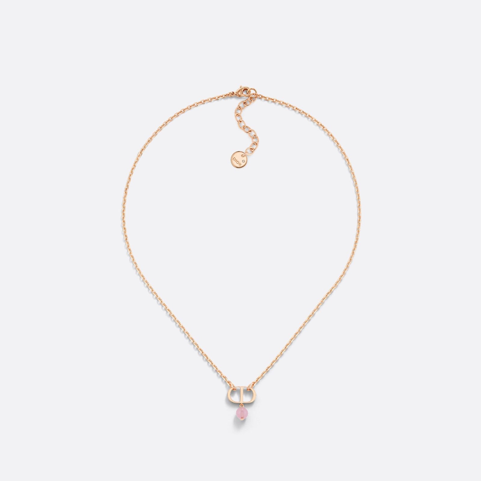 Dior Petit CD Necklace Pink-Finish Metal and Cadmium Pink Resin Pearl