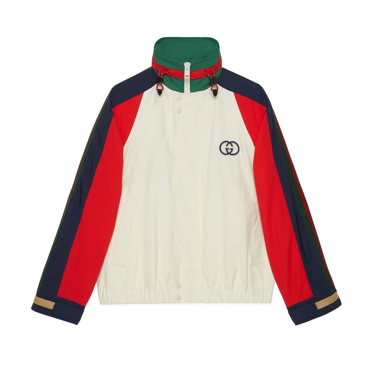 GUCCI Replica Designer Clothes Cotton nylon jacket with patch