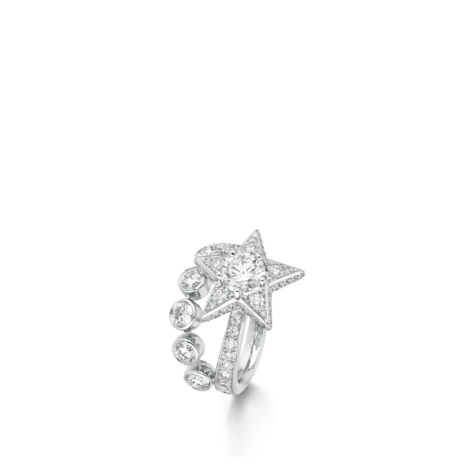 Comete Couture chanel dupes ring 18K white gold diamonds