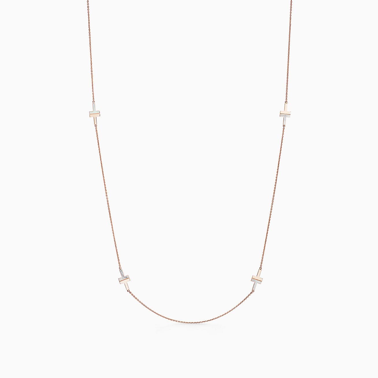 Replica Tiffany jewelry T Mother-of-pearl Station Necklace