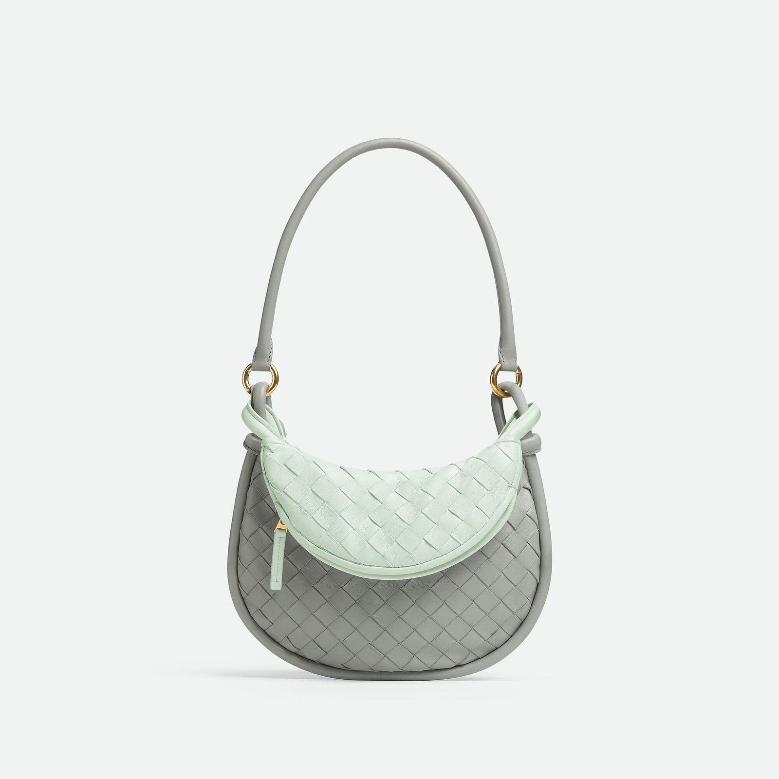 Bottega Veneta Replica Designer Bag Small Gemelli Agate Grey Glacier