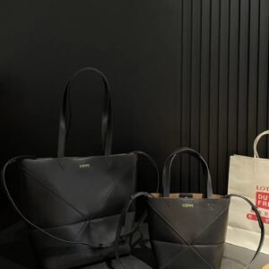 LOEWE Replica bags Puzzle Fold Tote in shiny Calfskin 0010896611