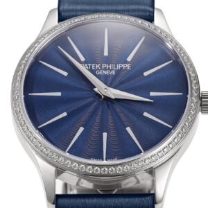 Fake Patek Philippe Replica Watch Calatrava Ladies White Gold Blue Dial 4897G-001 TWF