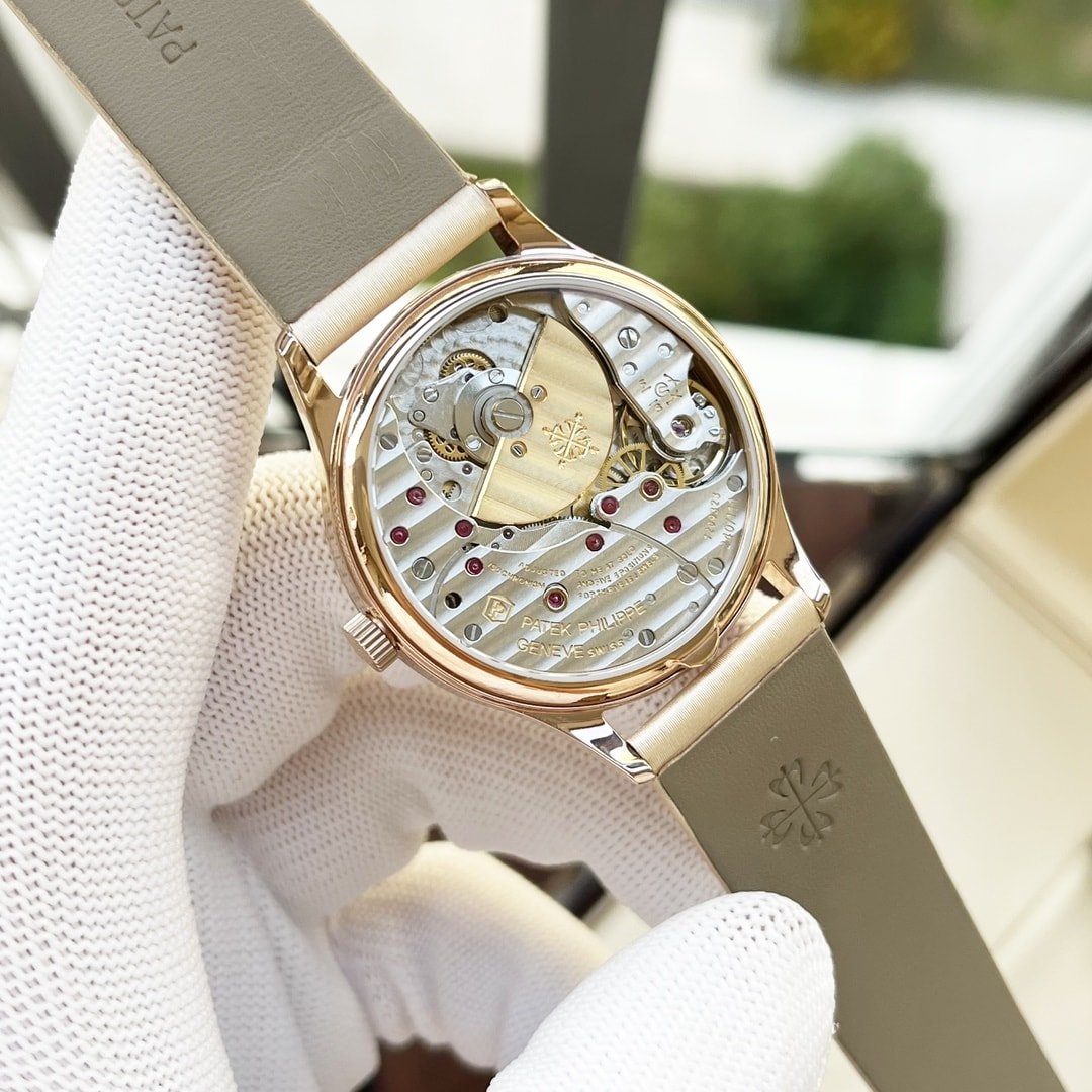 Fake Patek Philippe Replica Watch Calatrava Ladies Rose Gold Cream Dial 4897R-010 TWF