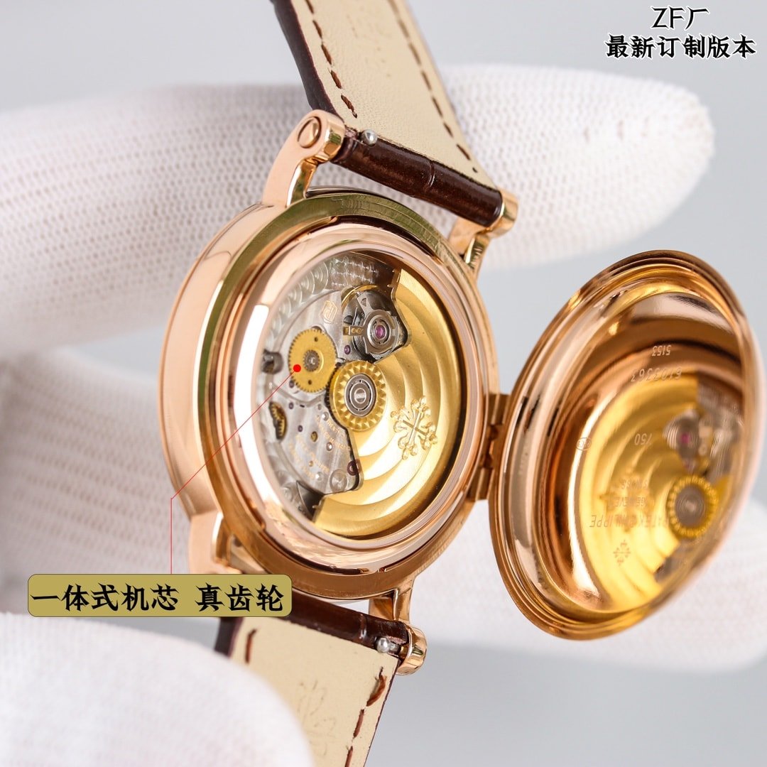 Fake Patek Philippe Replica Watch Calatrava Rose Gold Silver Opaline Dial 5153R-001 ZF