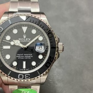 Best Fake Rolex Replica watch Yacht-Master 42 Titanium Intense Black Dial 226627 TW PLUS