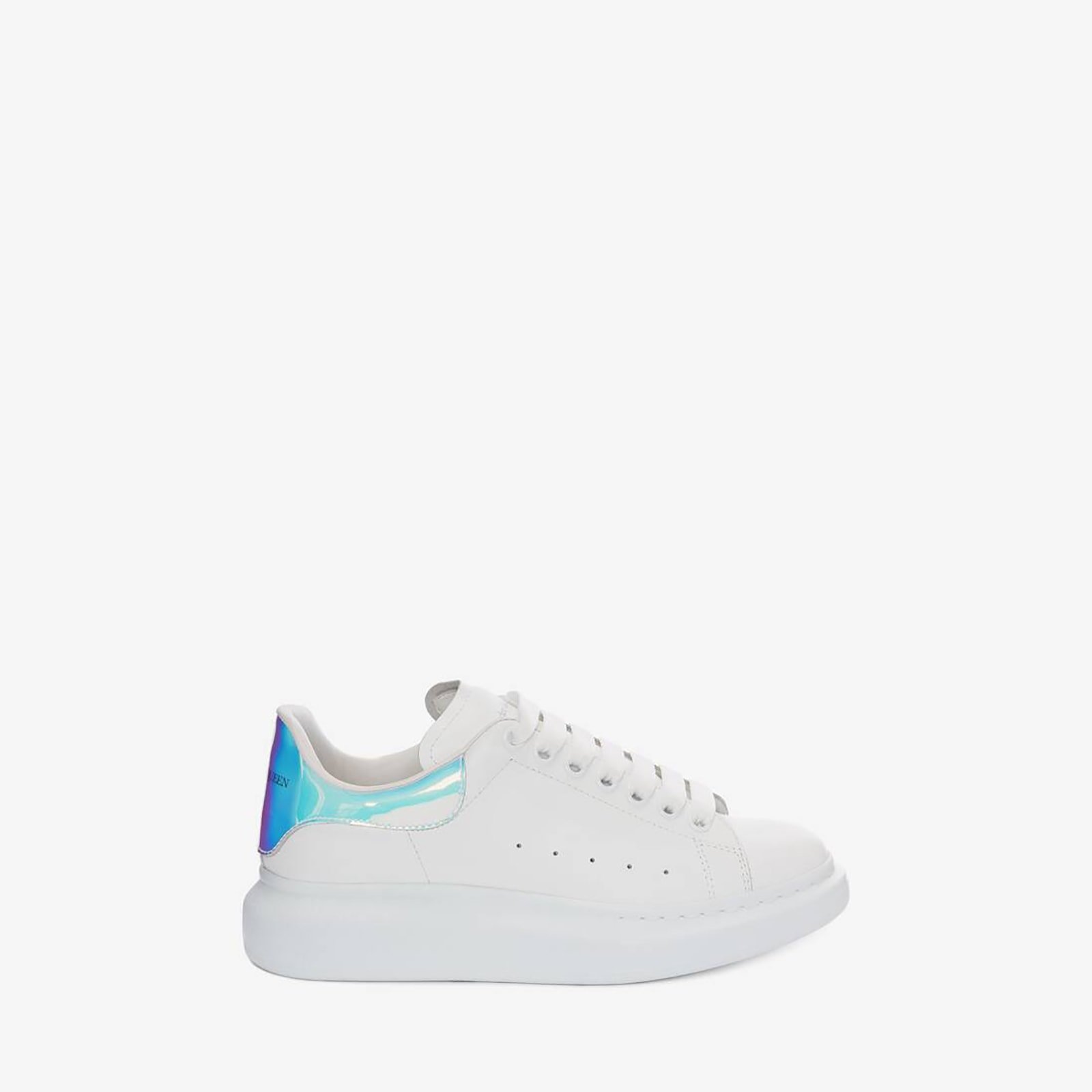 Alexander McQueen Men's Oversized Sneaker in White/shock Pink