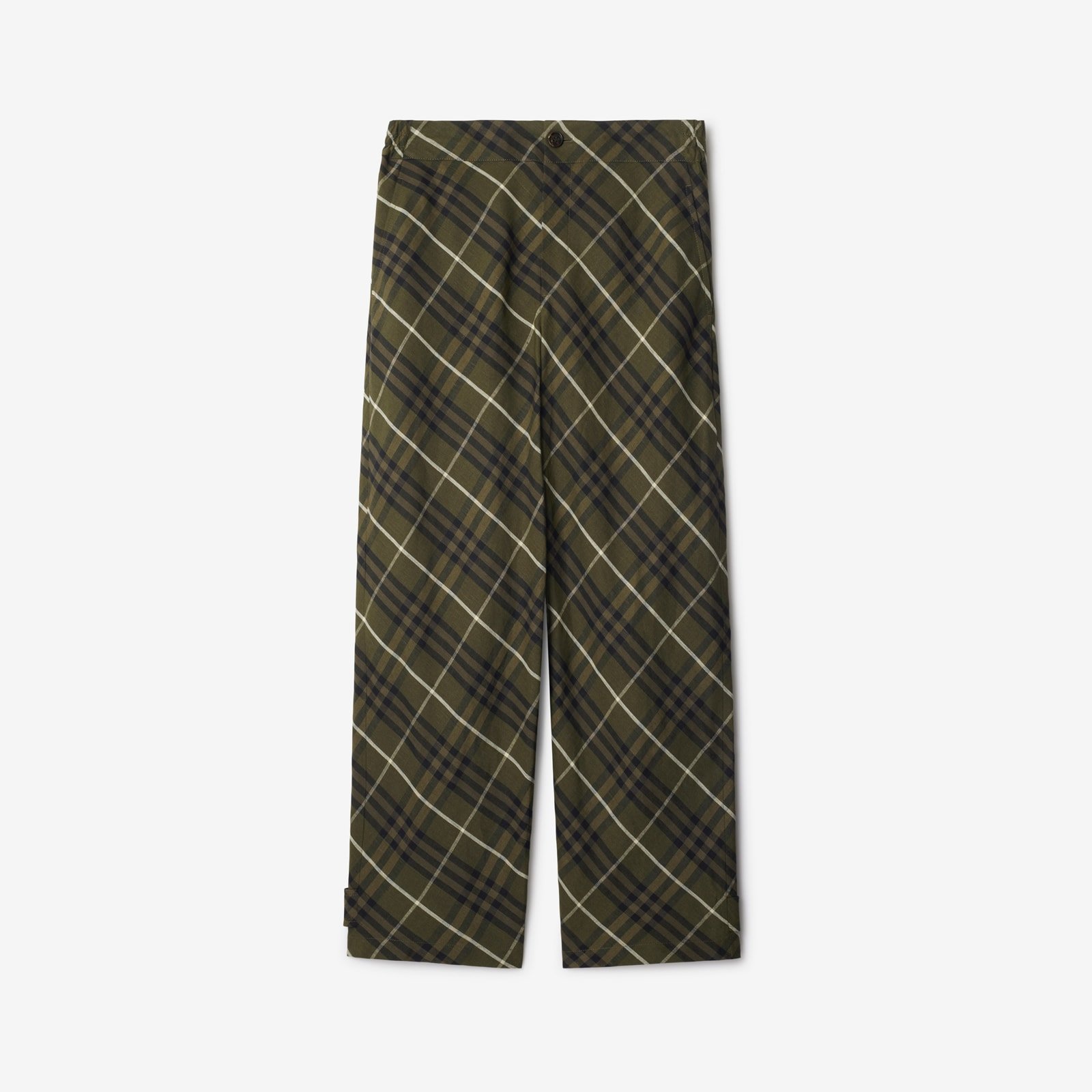 Burberry Check Linen Tailored Trousers