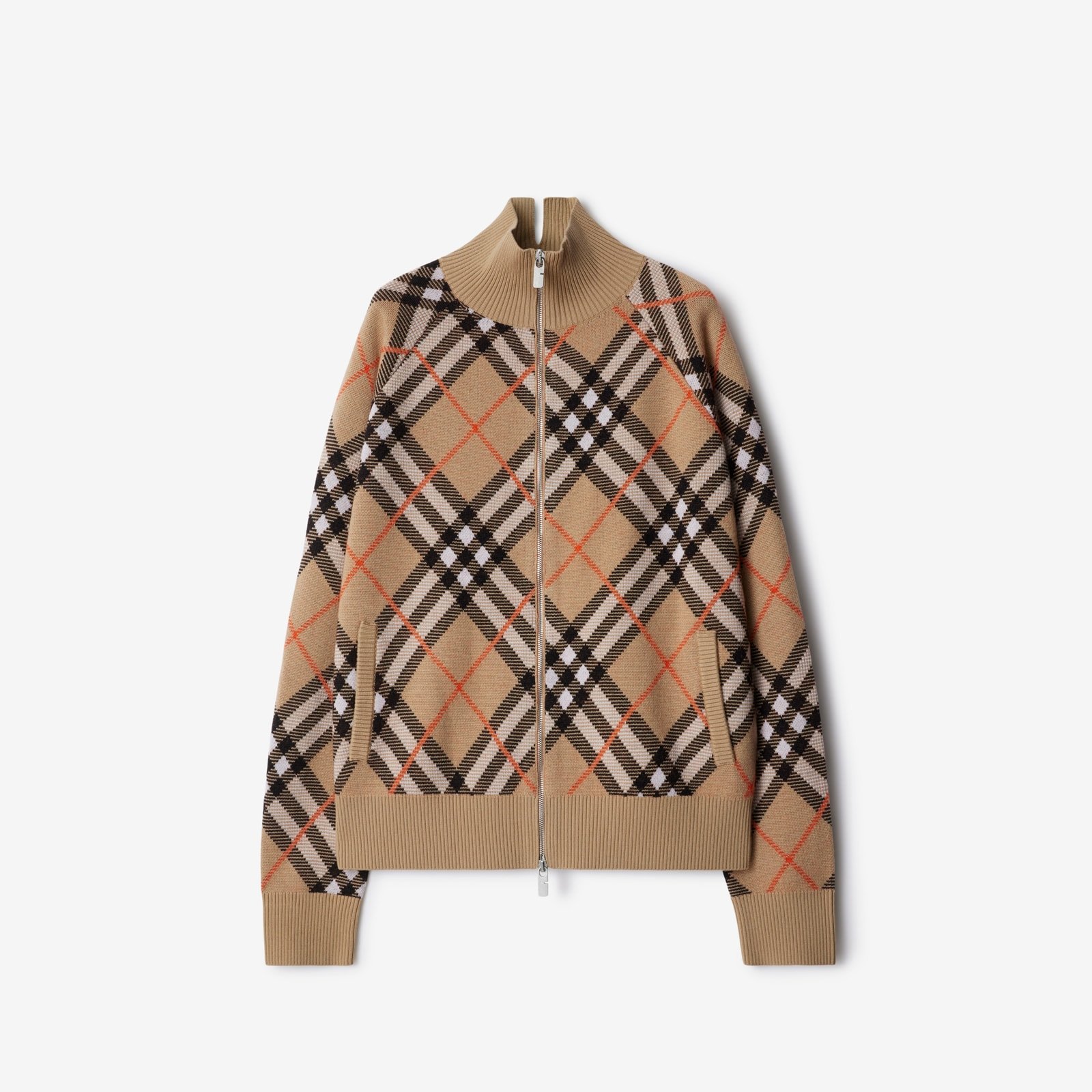 Burberry Check Wool Mohair Blend Jacket