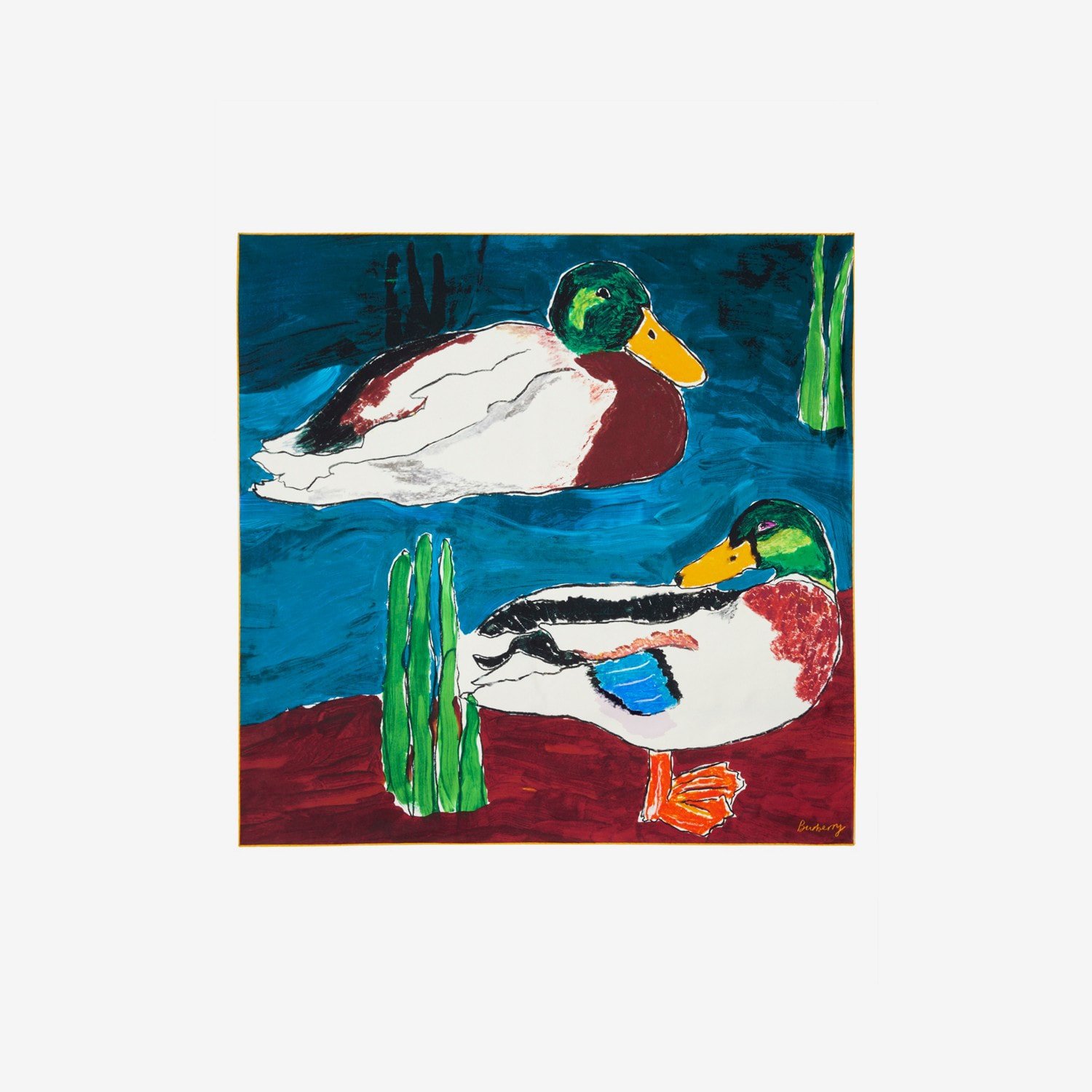 Burberry Duck Silk Scarf