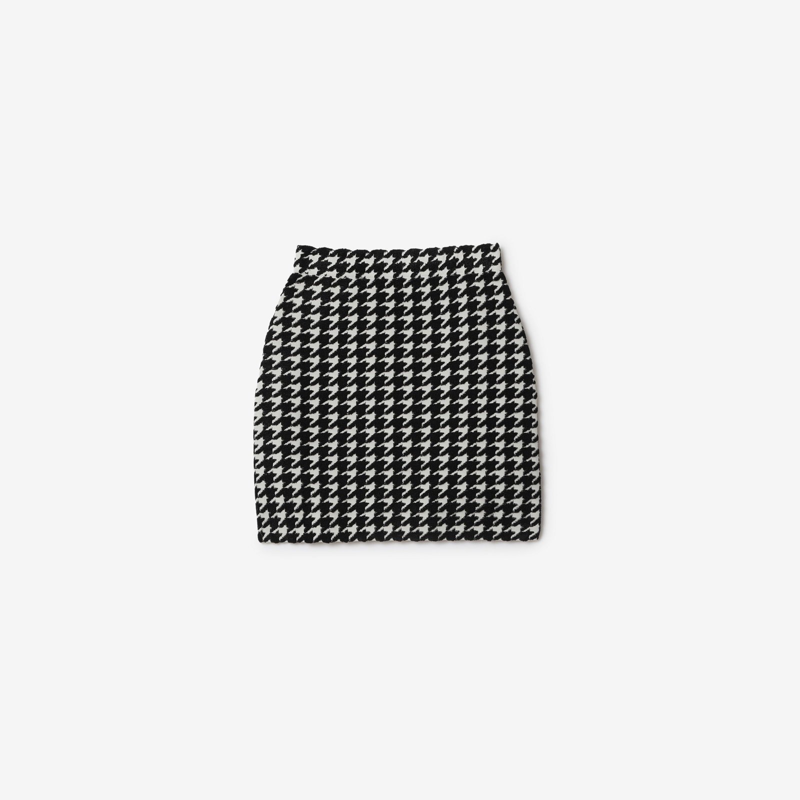 Burberry Houndstooth Nylon Blend Mini Skirt