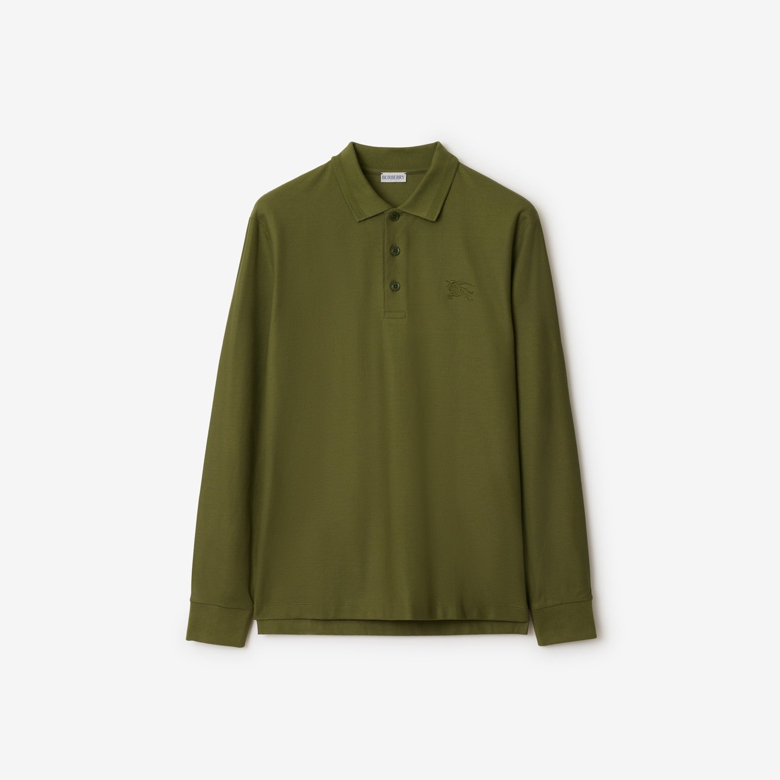 Burberry Long-sleeve Cotton Polo Shirt
