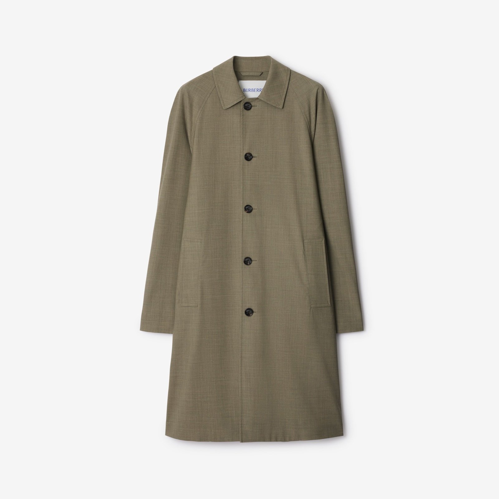 Burberry Long Stretch Wool Car Coat