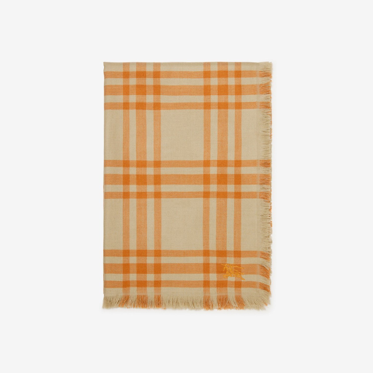 Burberry Reversible Check Wool Silk Scarf