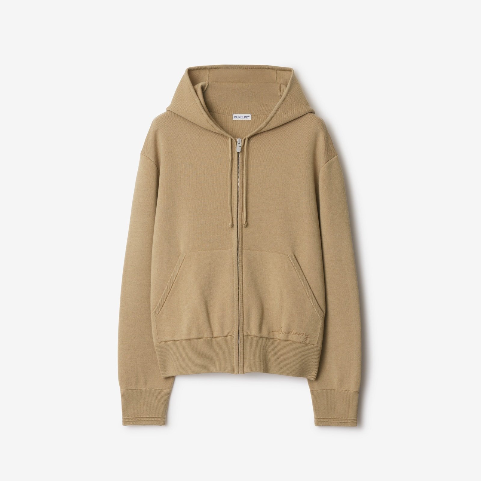 Burberry Wool Blend Zip Hoodie