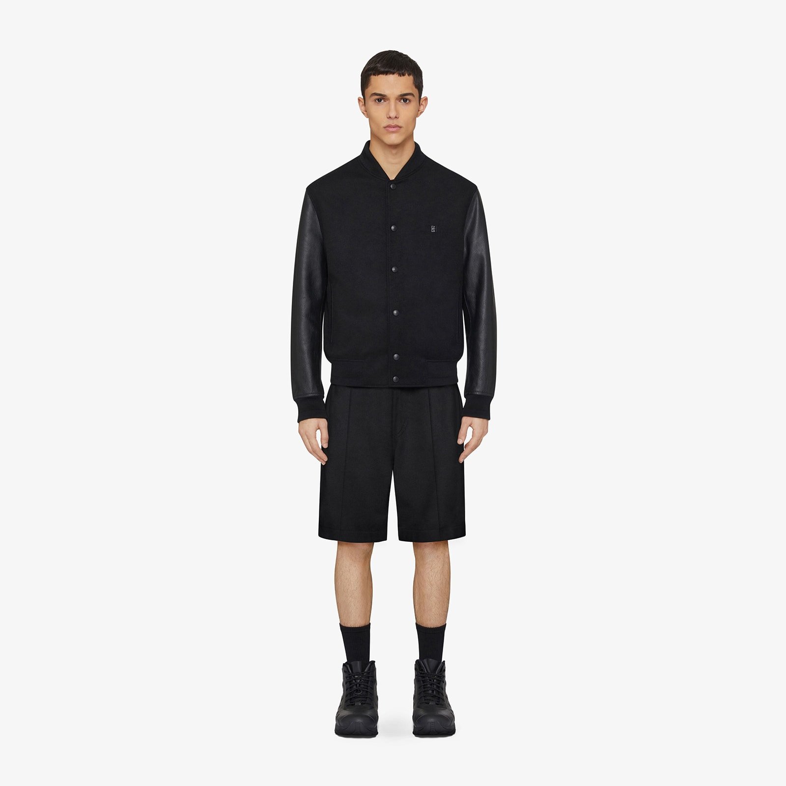 Givenchy Men's Varsity Jacket In Wool And Leather With 4G Detail