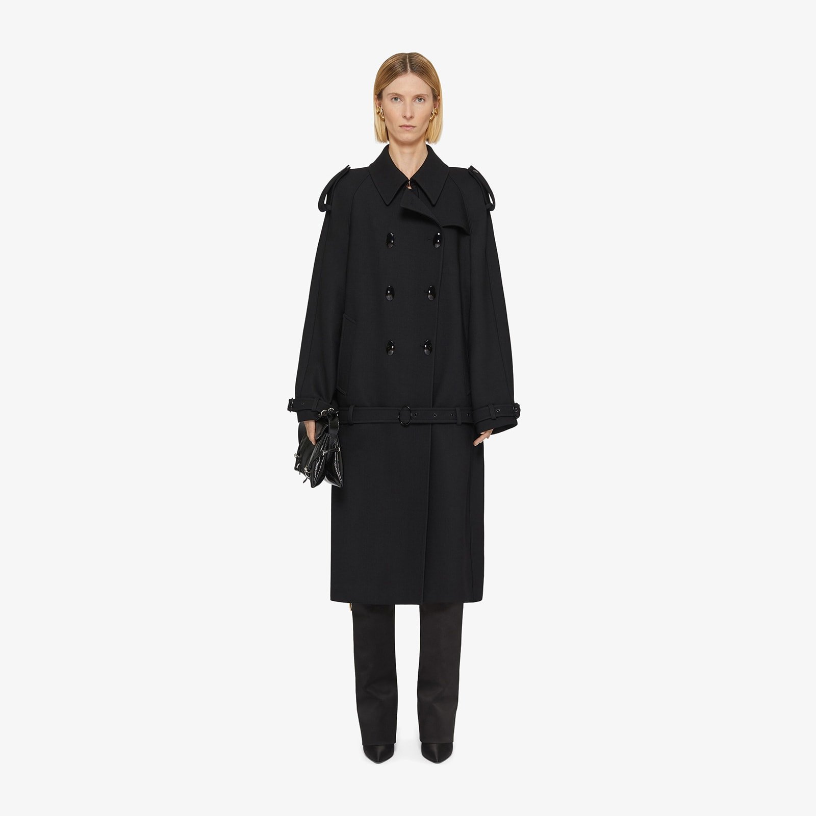 Givenchy Women's Oversized Trench-Coat In Wool