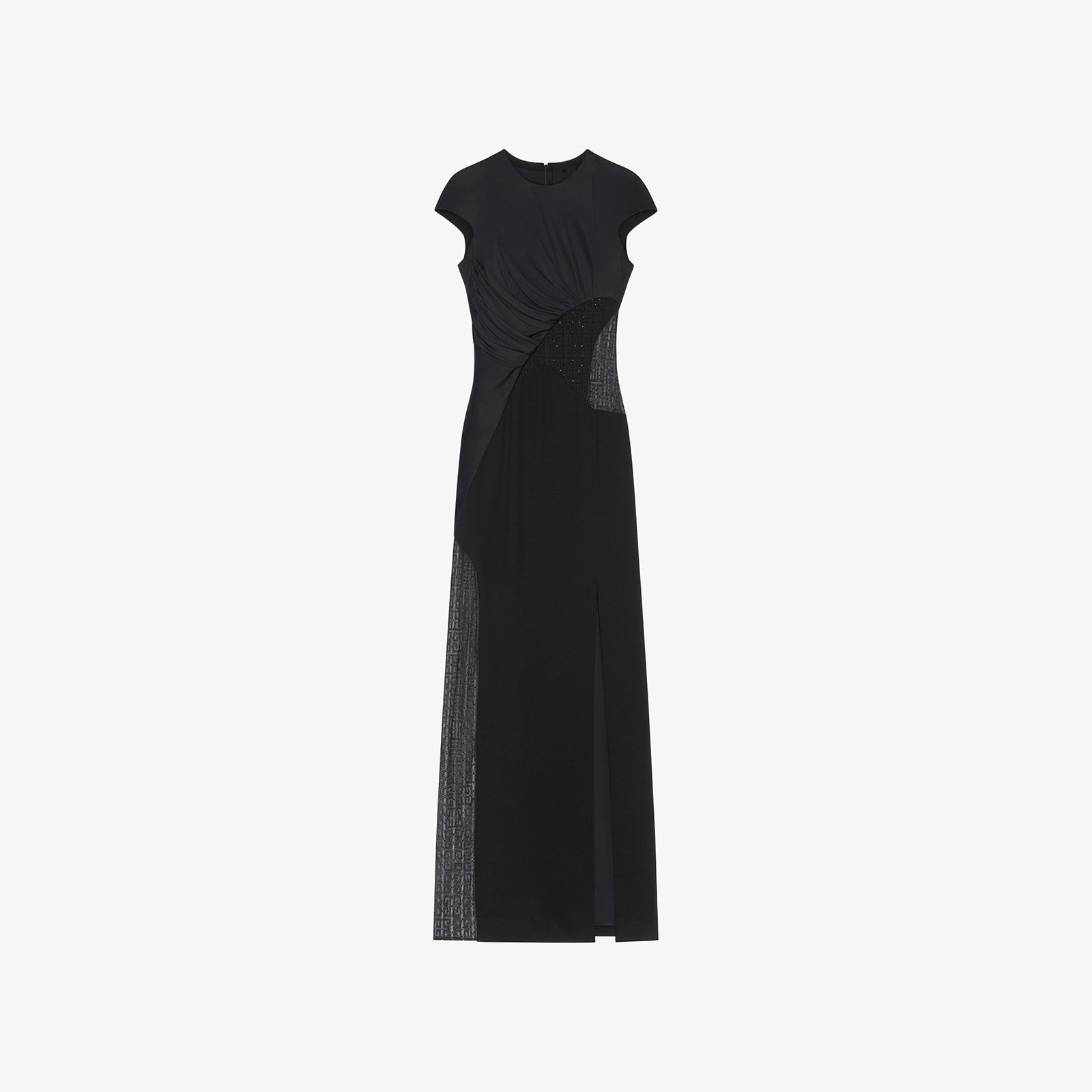 Givenchy Women's Evening Satin Dress And 4G Lace With Rhinestones