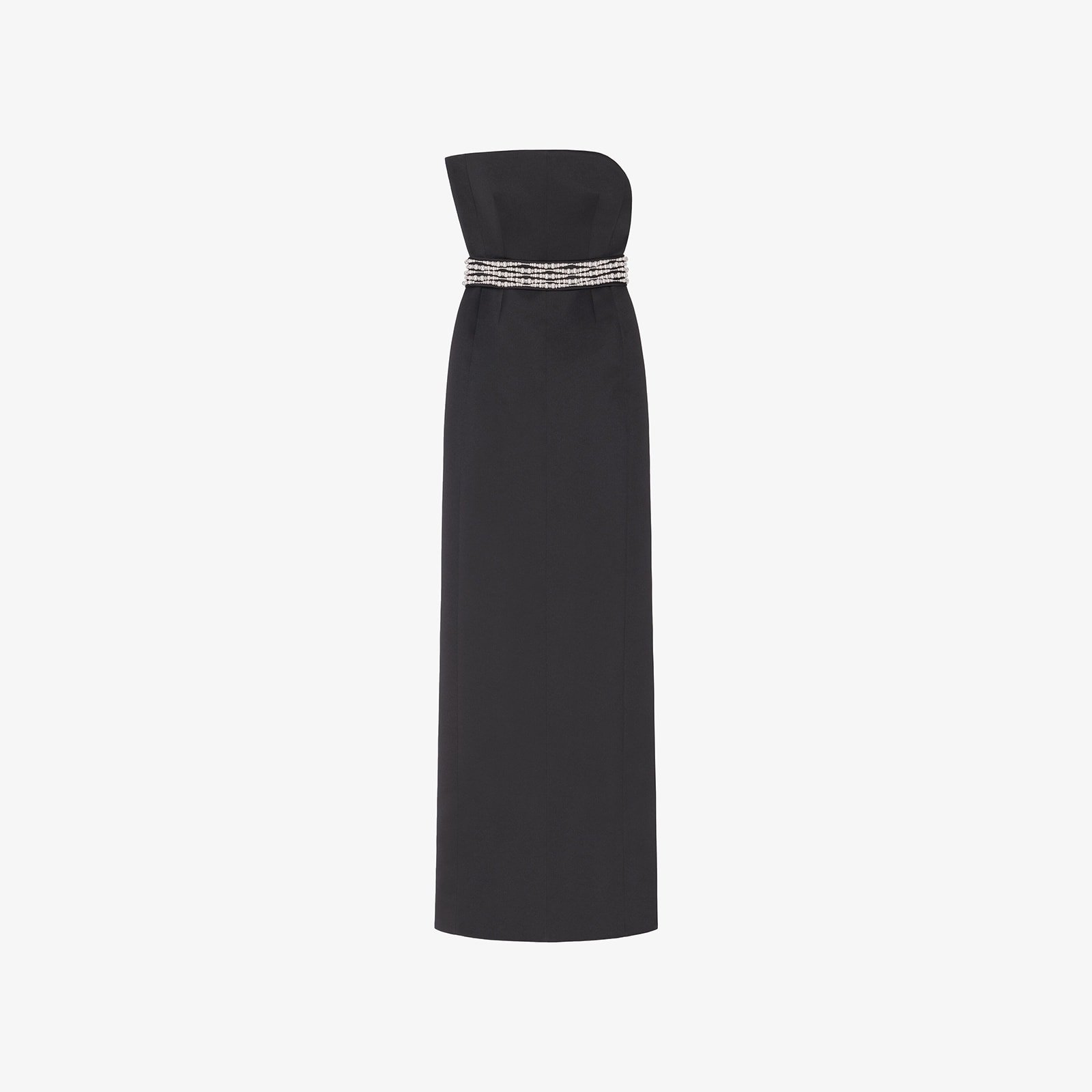 Givenchy Women's Evening Bustier Dress In Satin With Pearl Belt