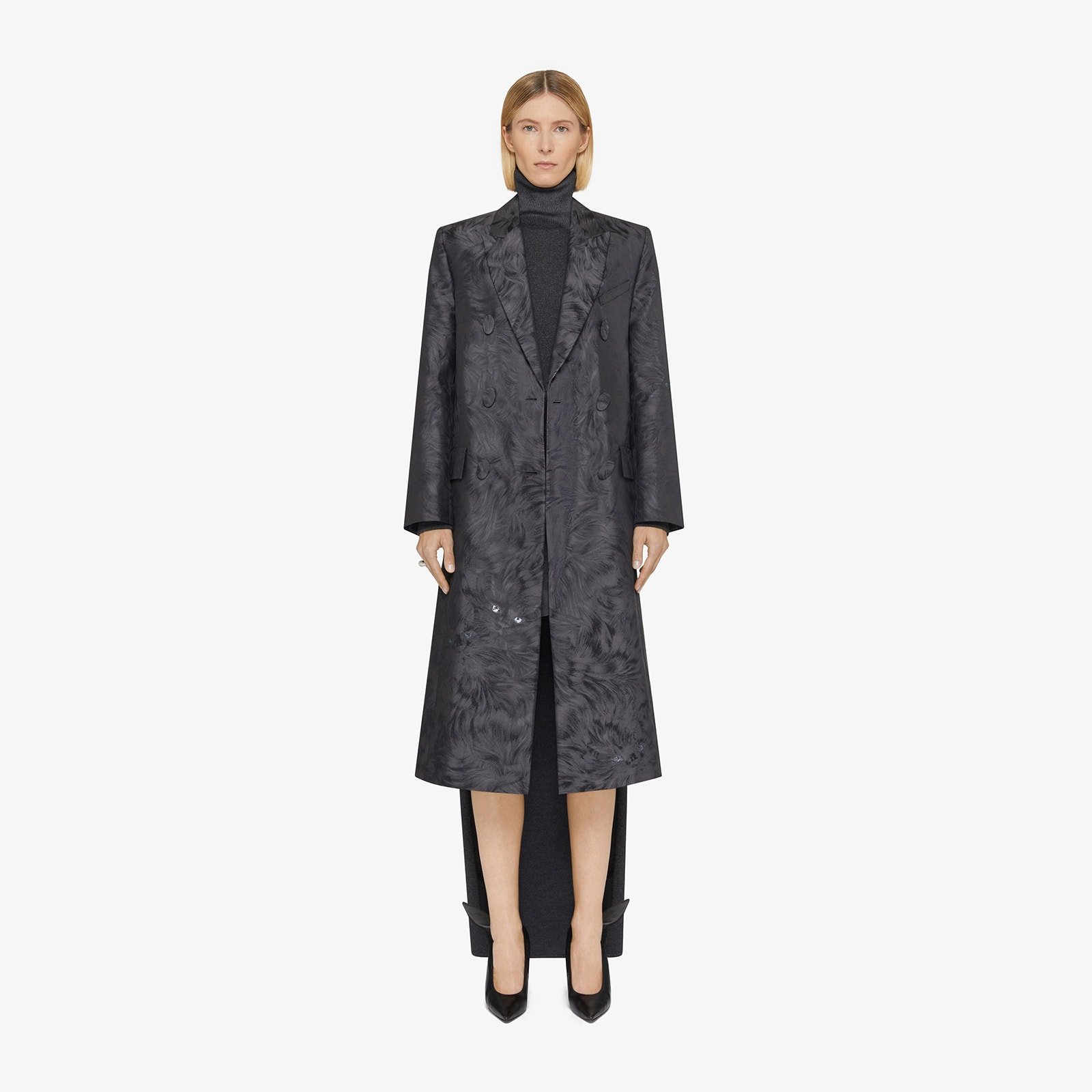 Givenchy Women's Coat In Cat Jacquard