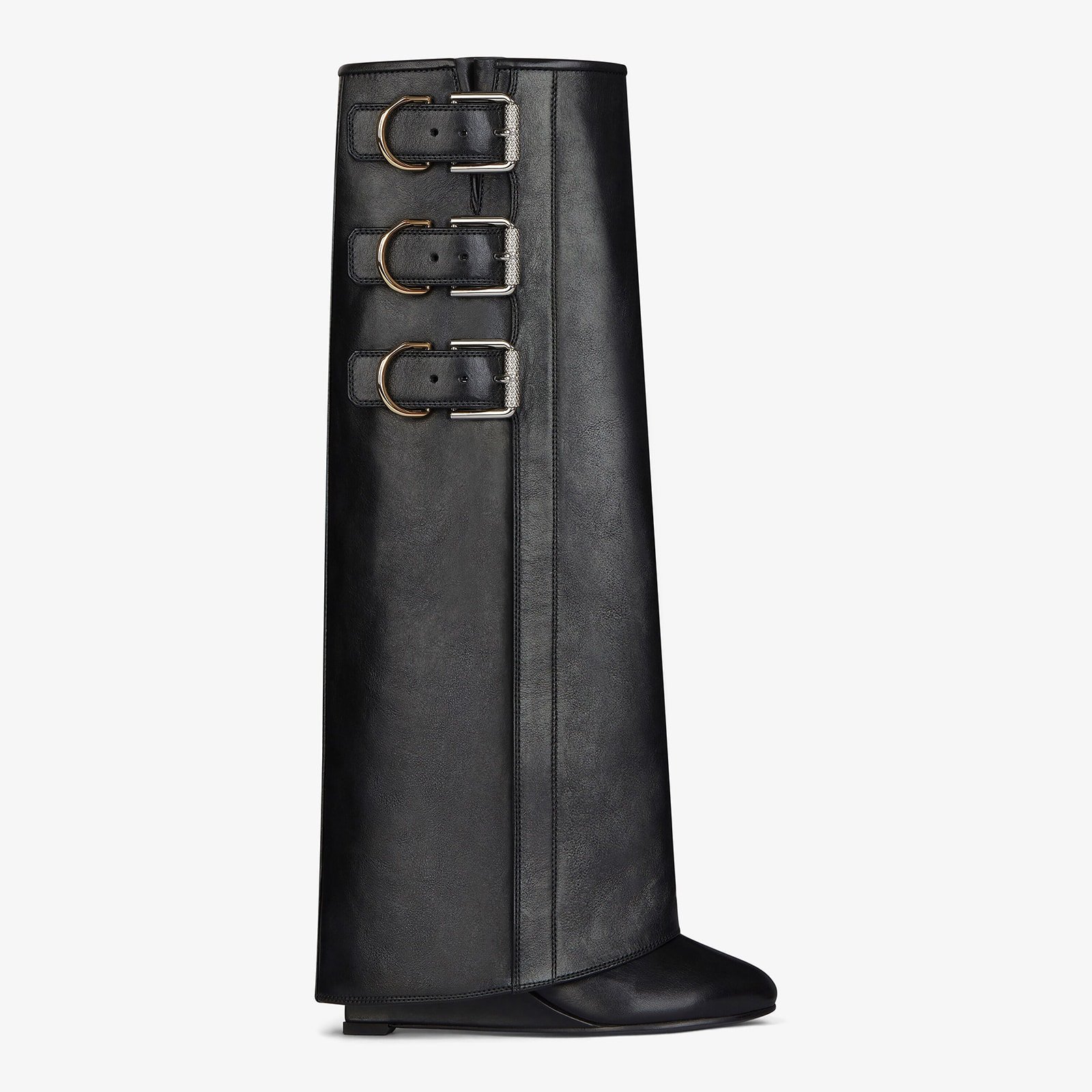 Givenchy Shark Lock Buckles Boots In Leather