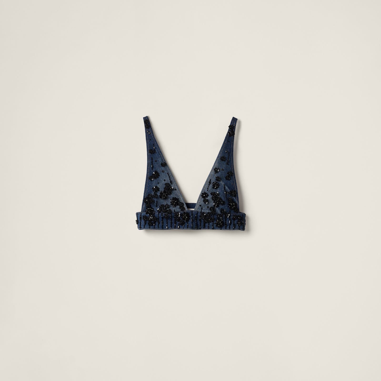 Miu Miu Embellished Denim Top