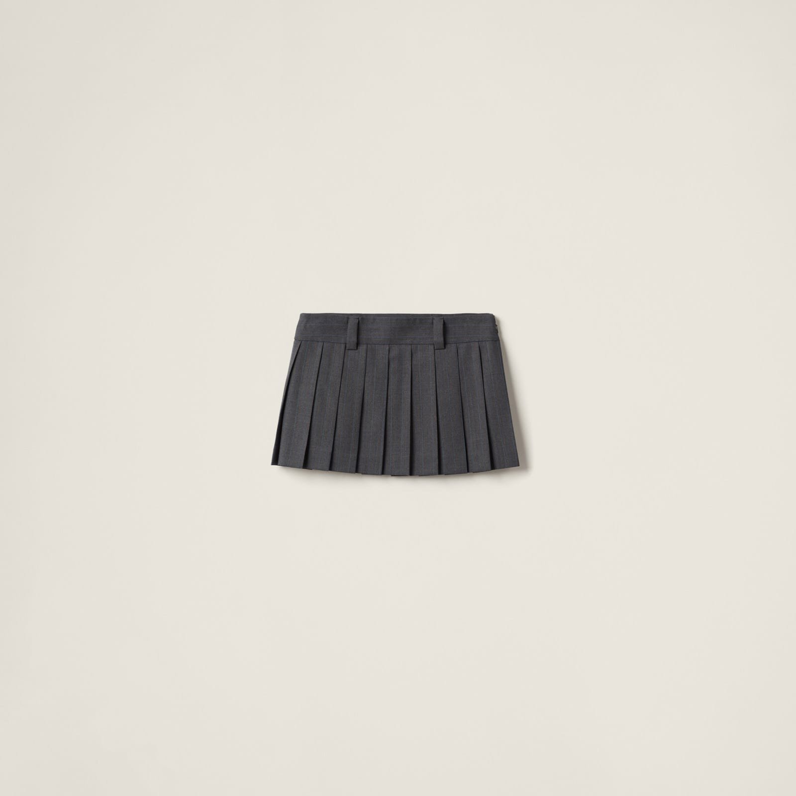 Miu Miu Pleated Pinstripe Skirt
