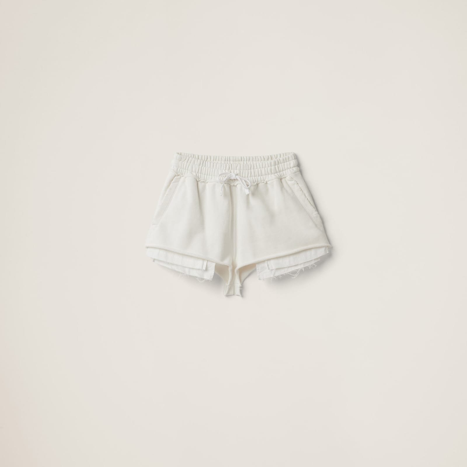 Miu Miu Embroidered Cotton Shorts