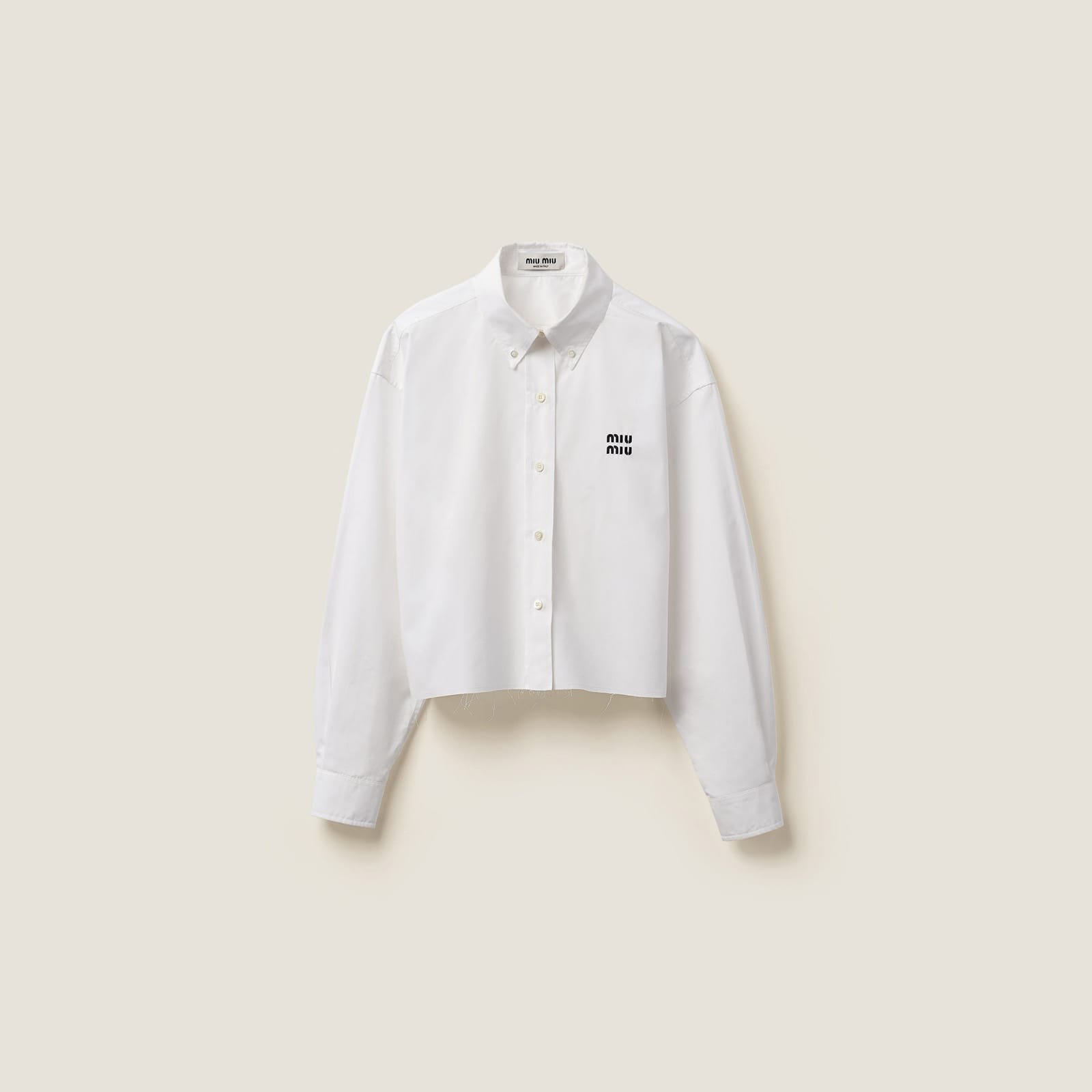 Miu Miu Cropped Poplin Shirt