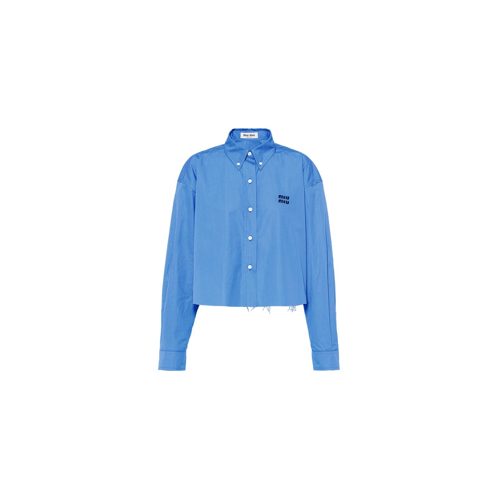 Miu Miu Cropped Poplin Shirt