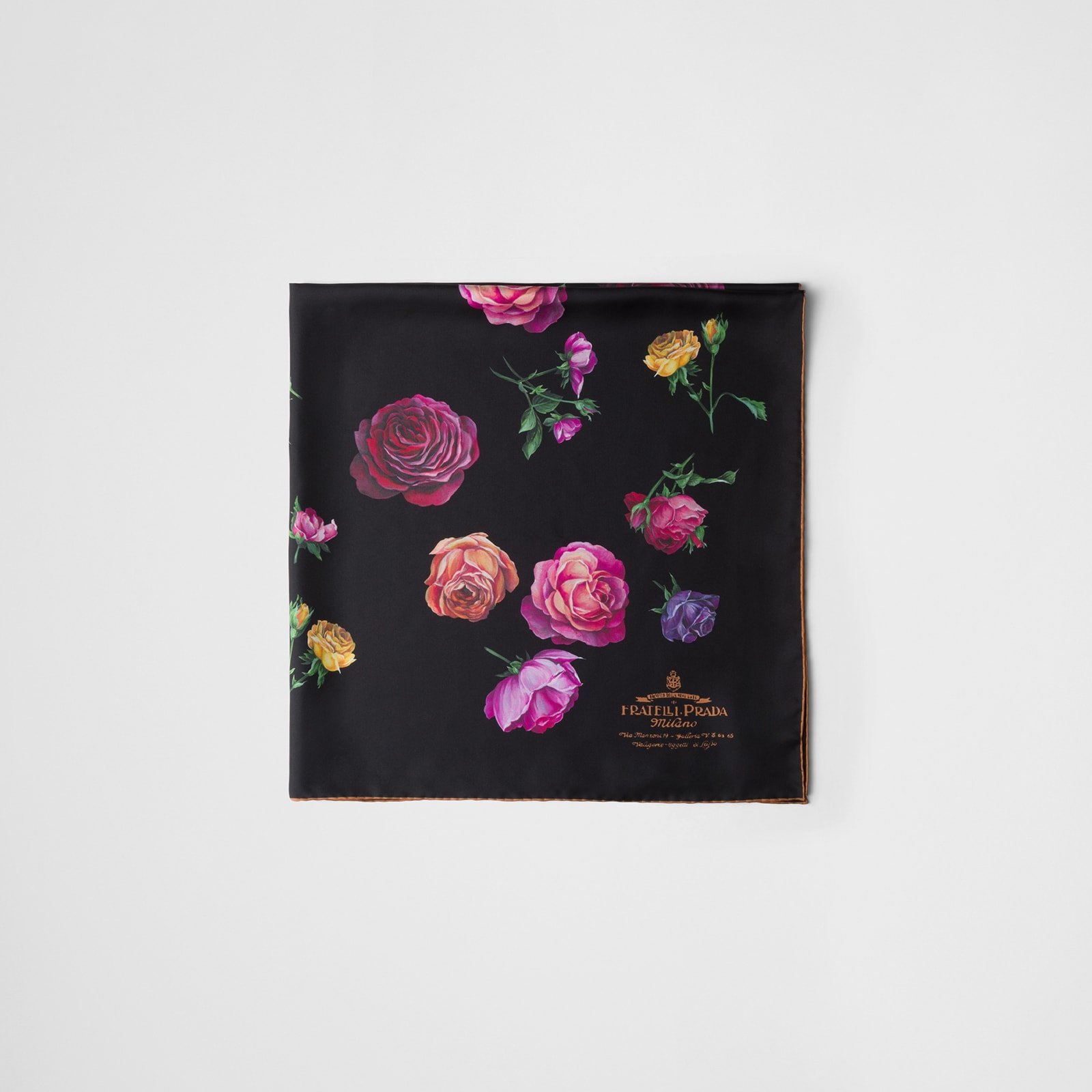 Prada Printed Silk Twill Scarf