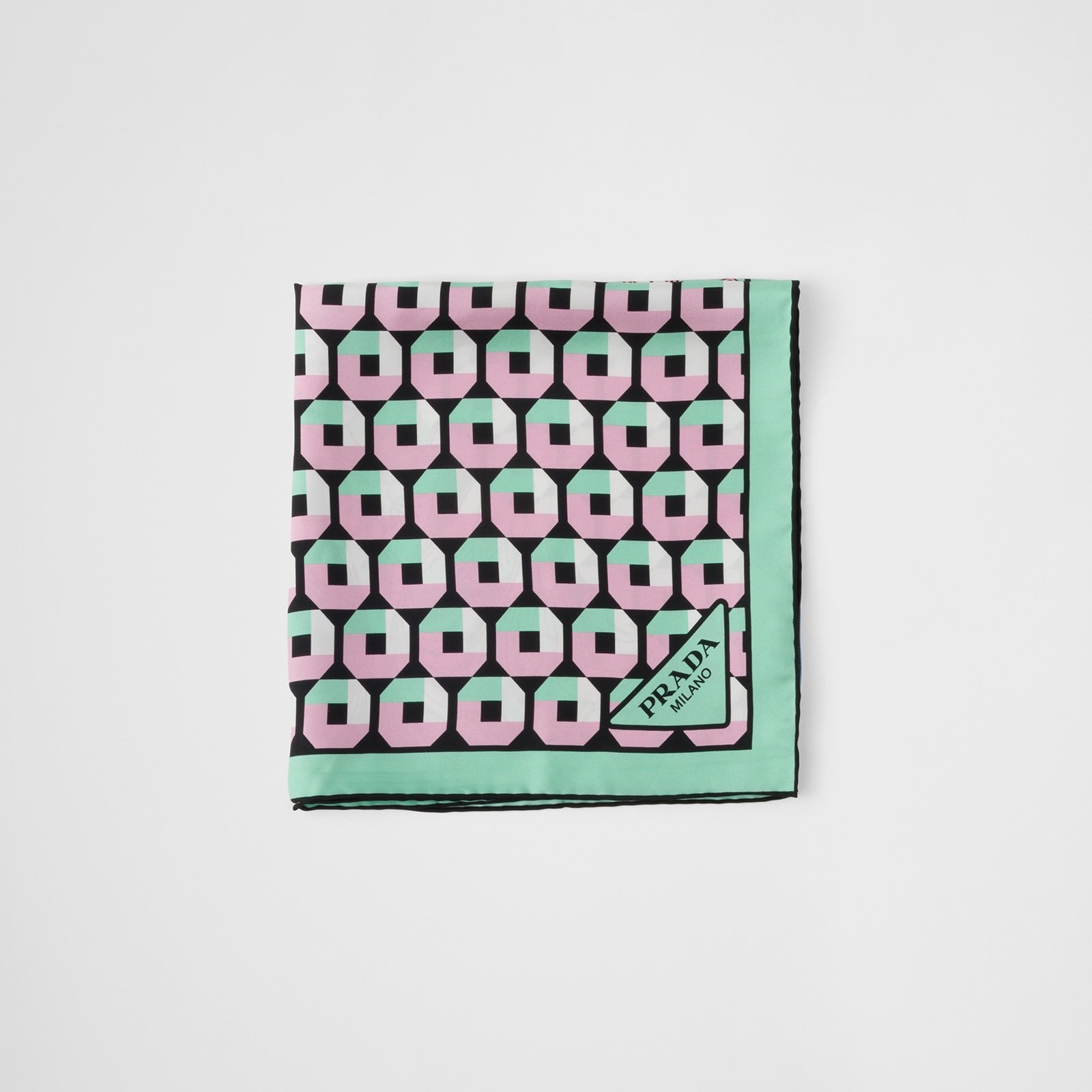 Prada Printed Silk Twill Scarf