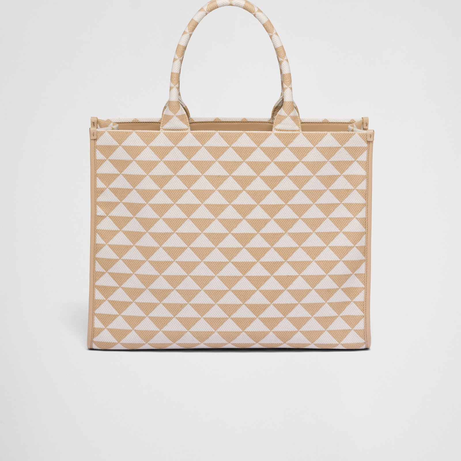 Replica Designer Bag Prada Large Symbole Embroidered Fabric Handbag - Image 4