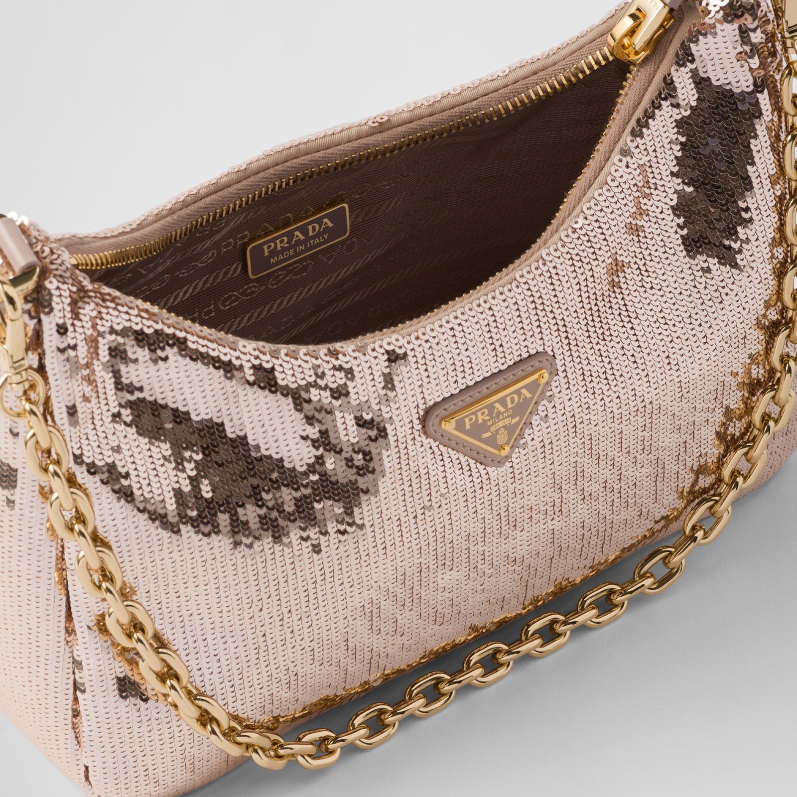 Replica Designer Bag Prada Re-Edition Re-Nylon And Sequin Mini-Bag - Image 5