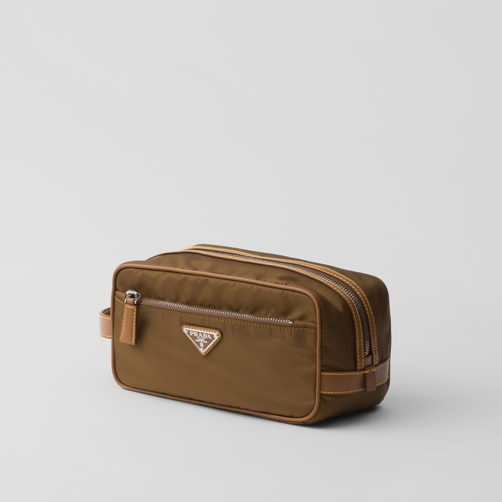 Replica Designer Bag Prada Re-Nylon And Leather Pouch - Image 2