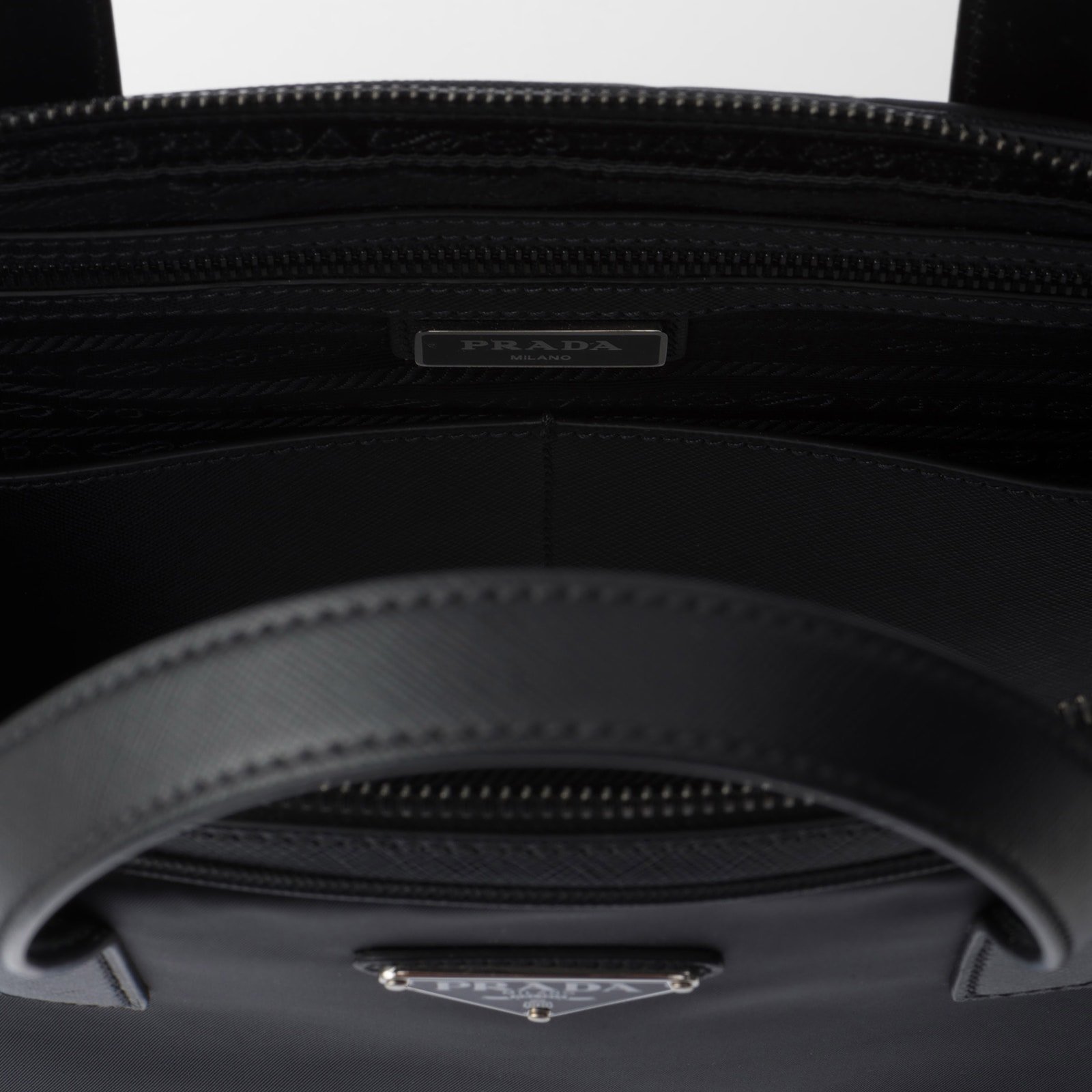 Replica Designer Bag Prada Re-Nylon And Saffiano Leather Briefcase - Image 4