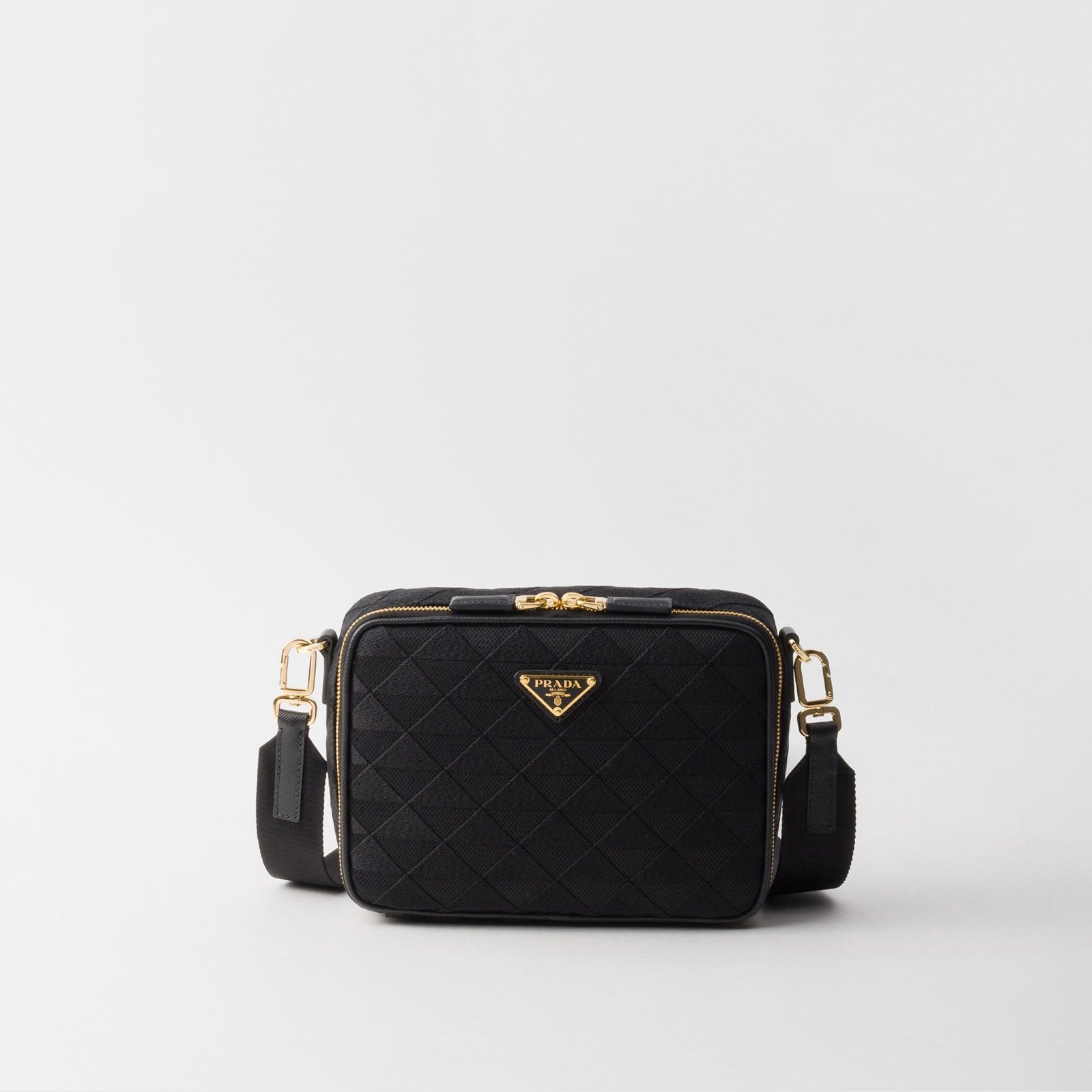 Replica Designer Bag Prada Brique Embroidered Fabric Bag