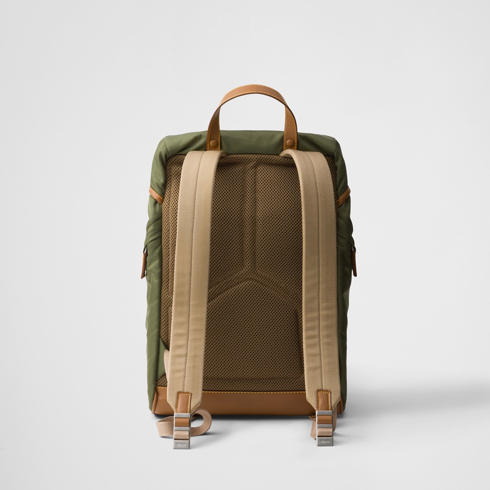 Replica Designer Bag Prada Re-Nylon And Leather Backpack - Image 3