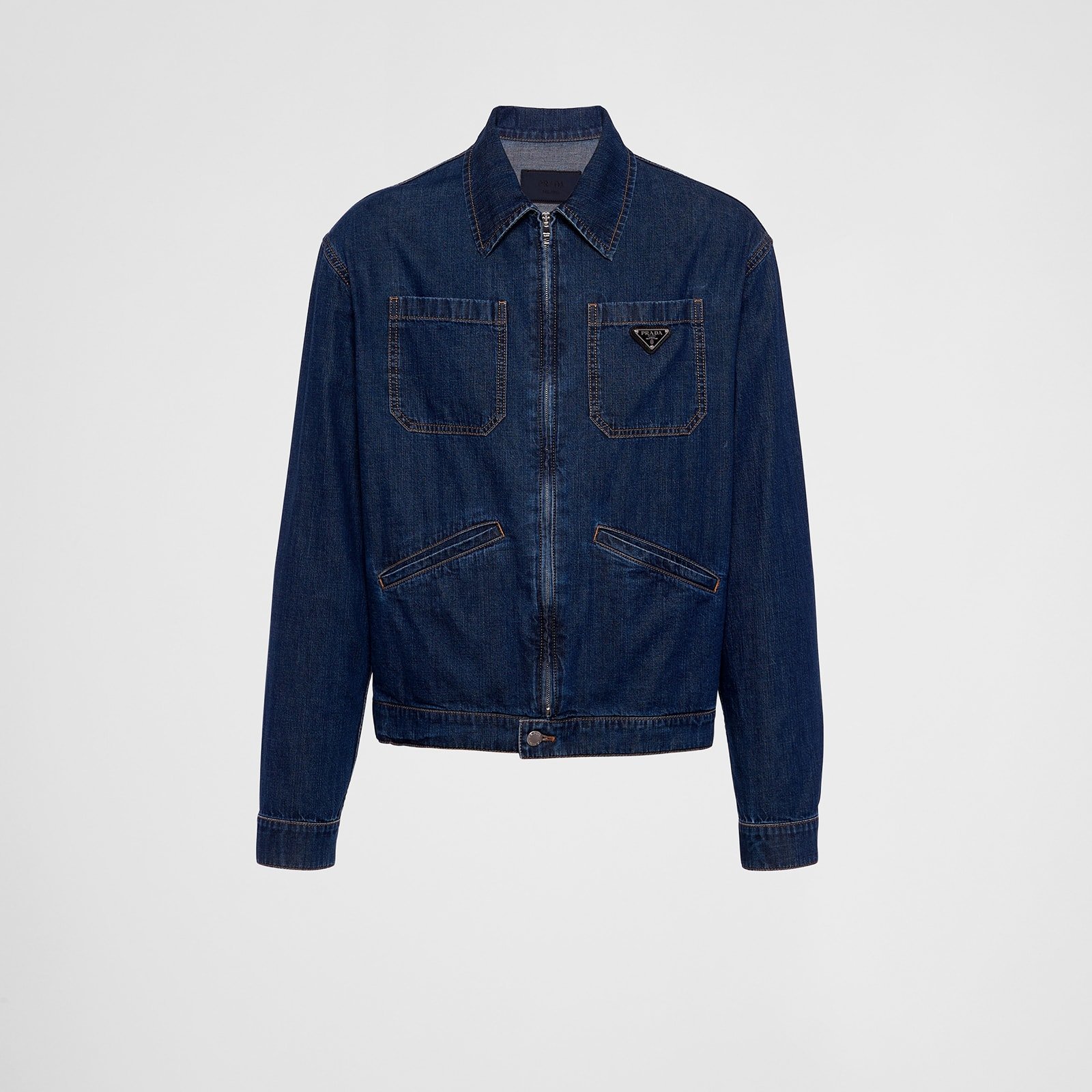 Prada Light Denim Zipper Jacket