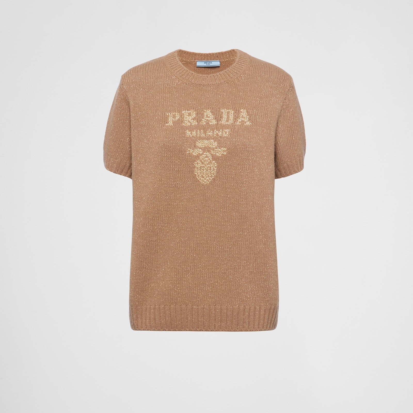 Prada Wool, Cashmere And Lame Crew-Neck Sweater