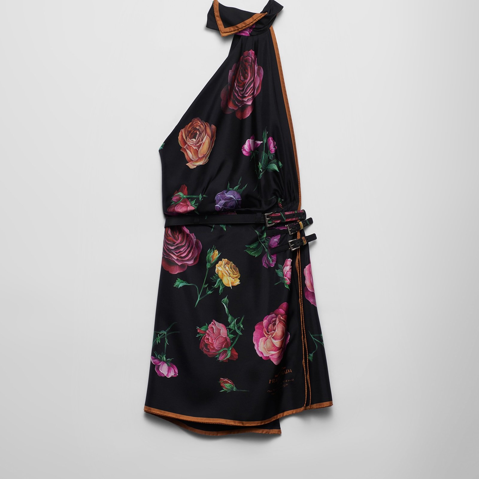 Prada Printed Silk Twill Mini-Dress