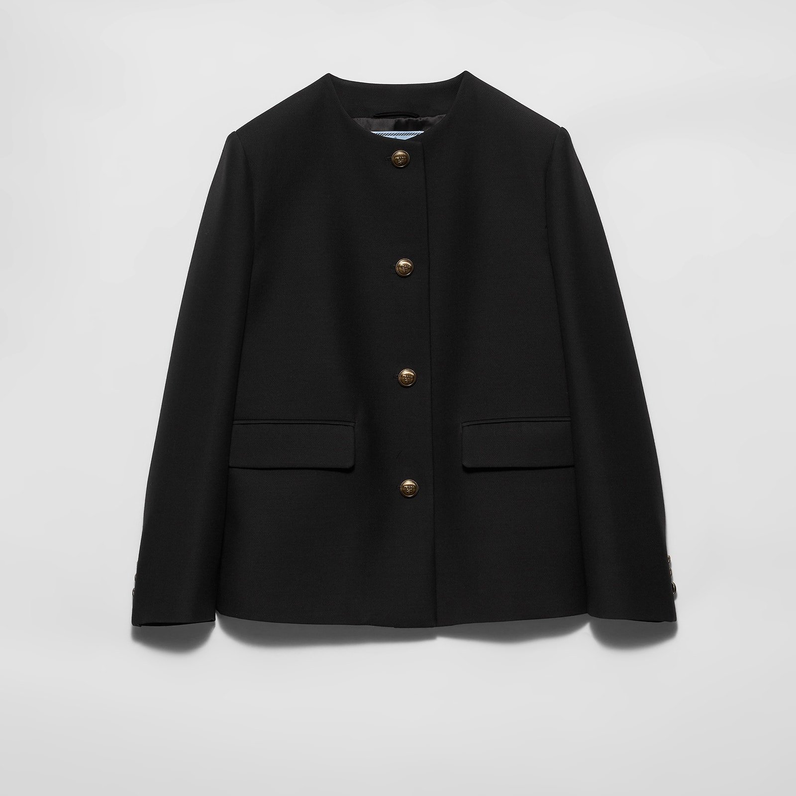 Prada Single-Breasted Tricotine Jacket