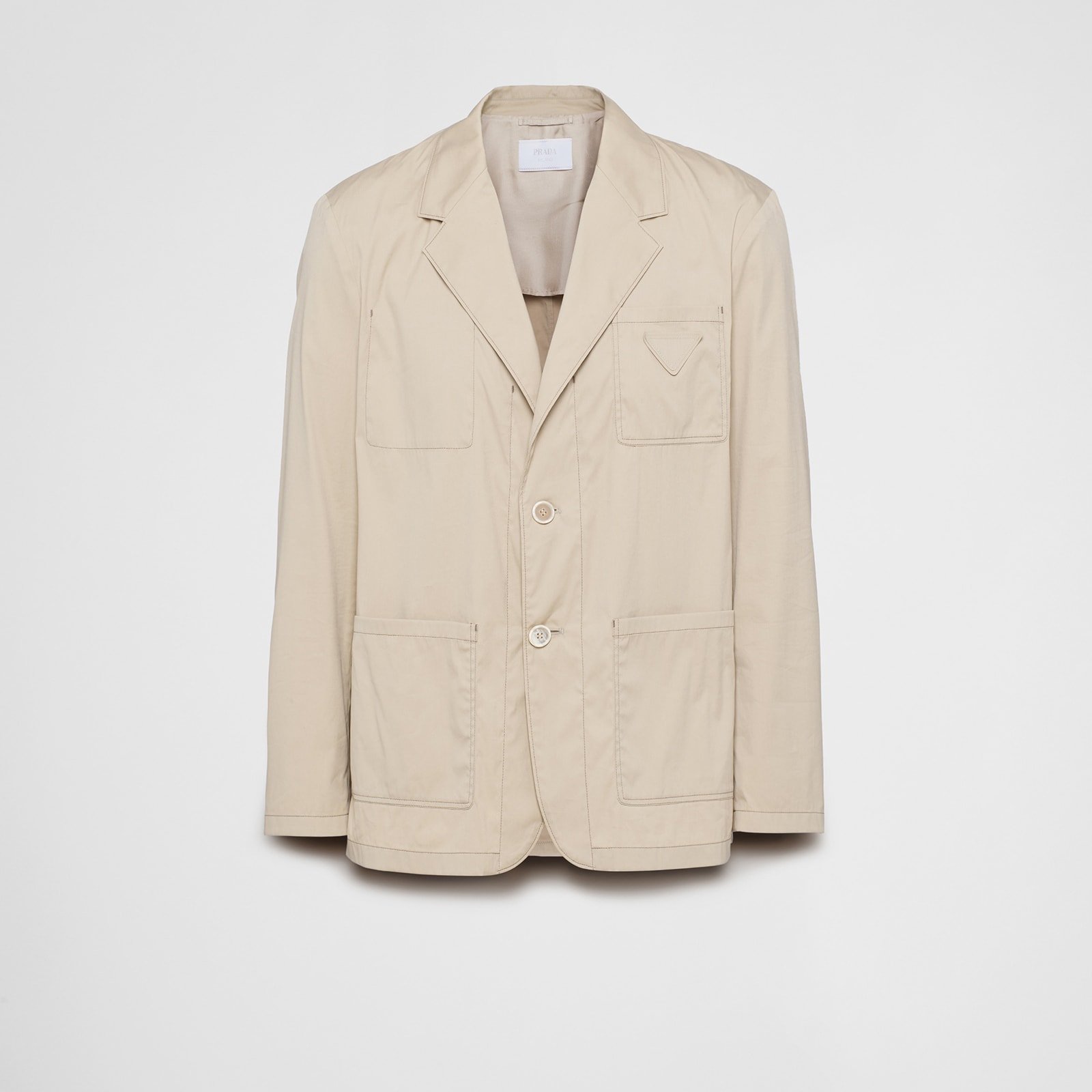 Prada Single-Breasted Cotton Blend Jacket