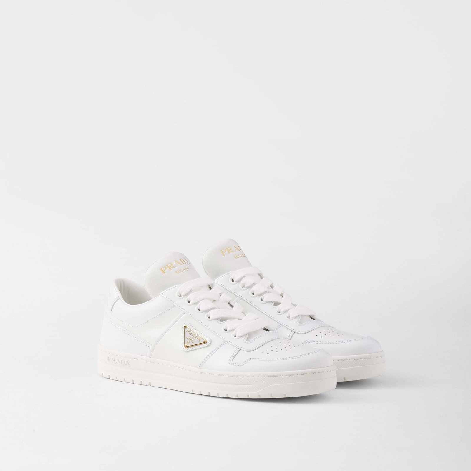 Prada Downtown Leather Sneakers