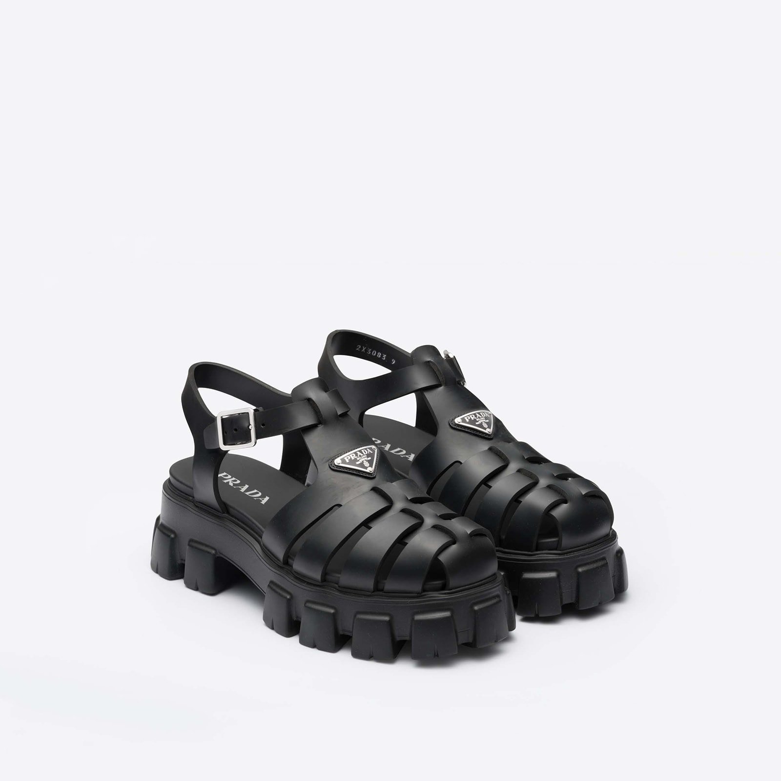 Prada Monolith Rubber Sandals