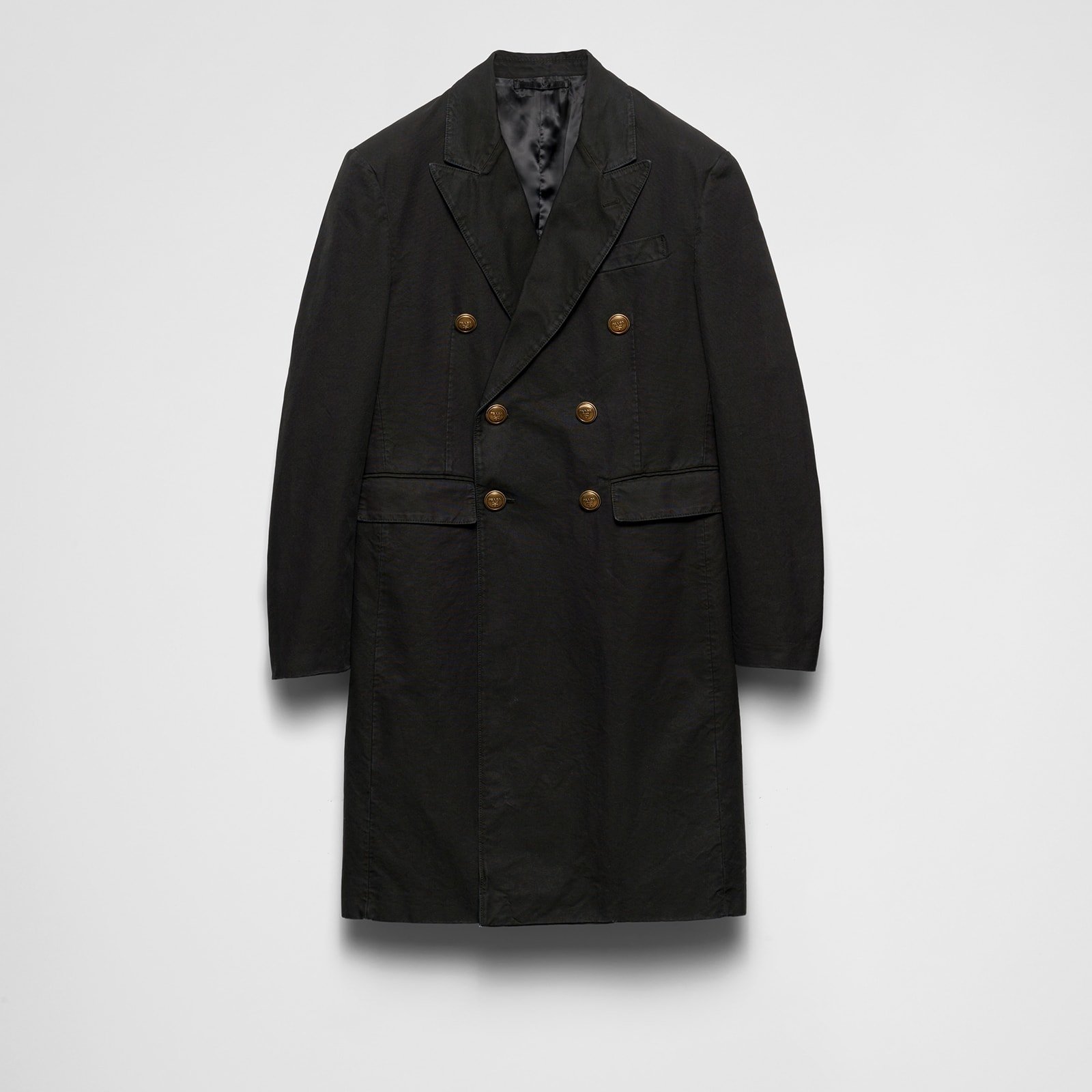 Prada Double-Breasted Technical Cotton Coat