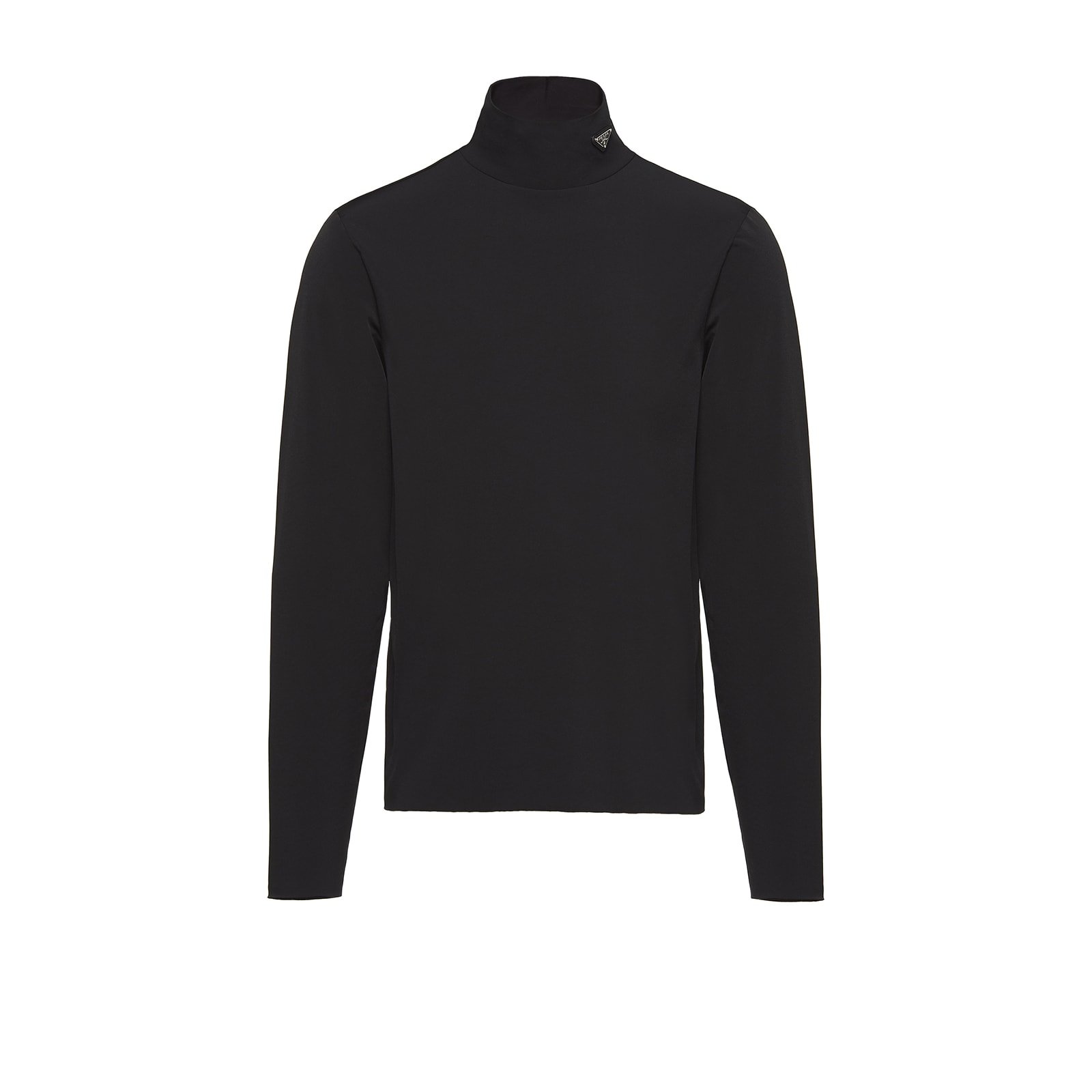 Prada Technical Jersey Mock Turtleneck