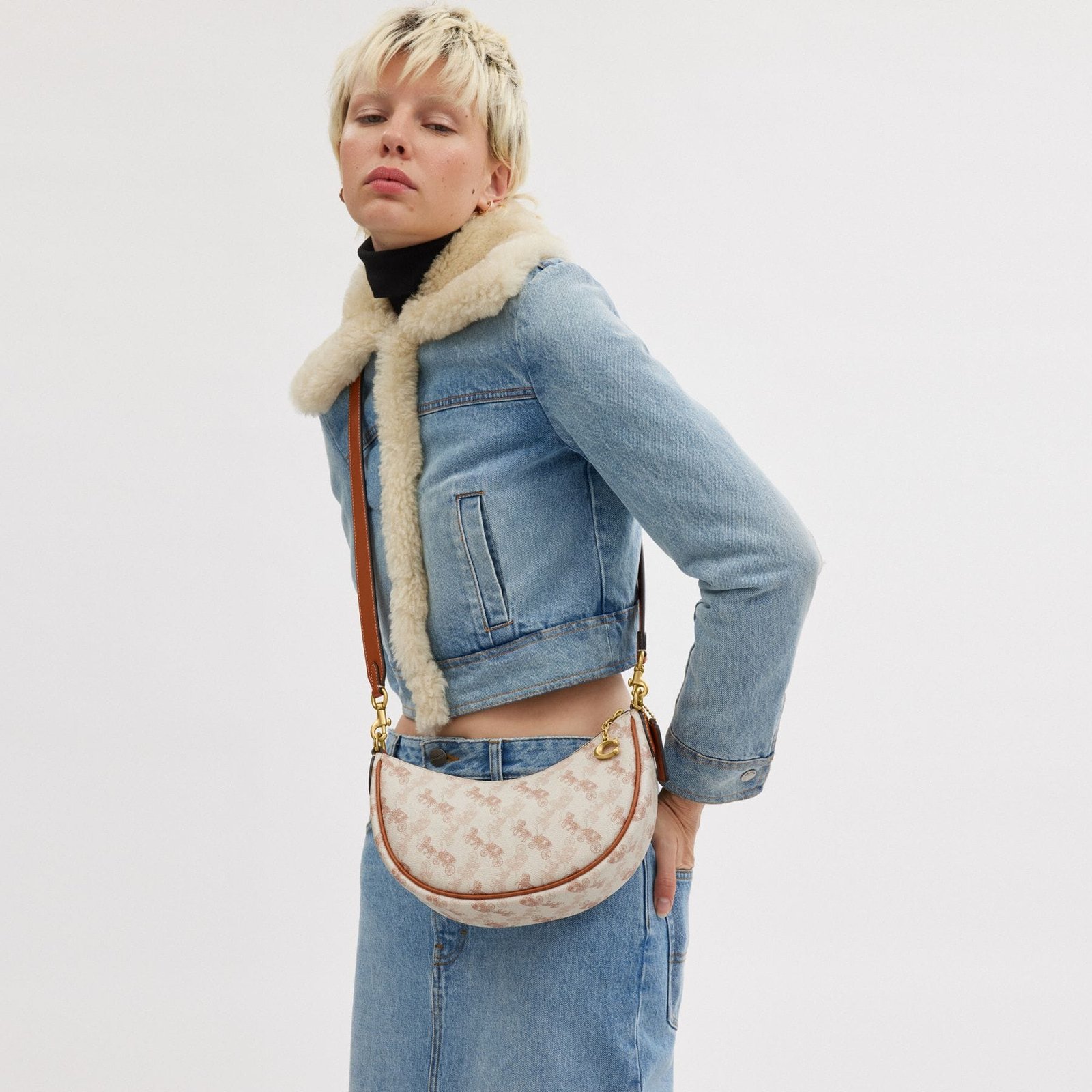 Replica Designer Bag Coach Bag Mira Shoulder Bag With Horse And Carriage Print - Image 5