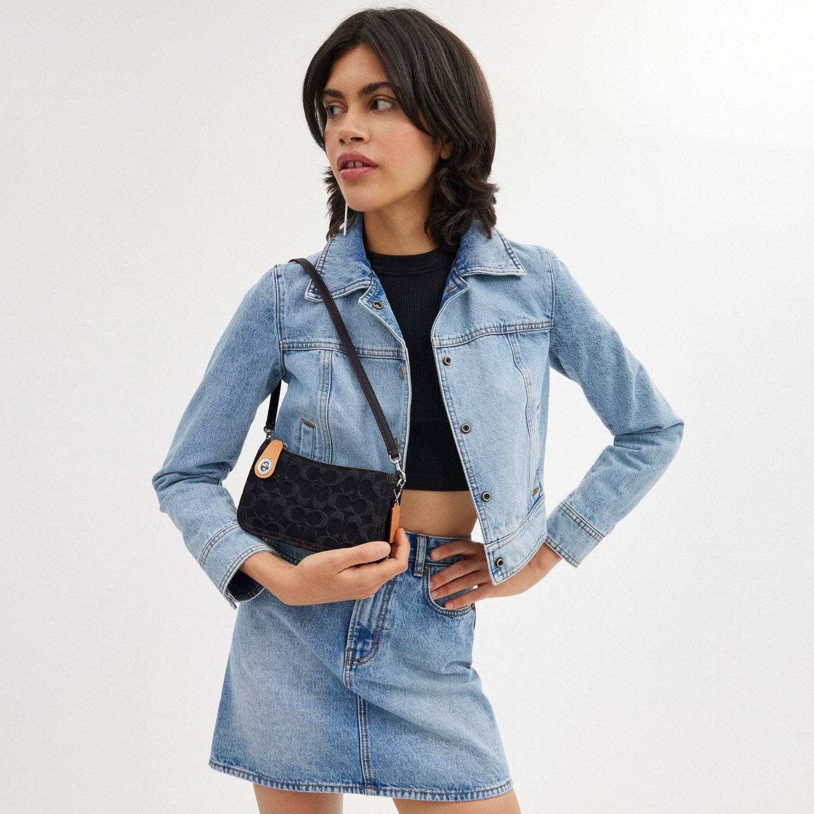 Replica Designer Bag Coach Bag Penn Shoulder Bag In Signature Denim - Image 4