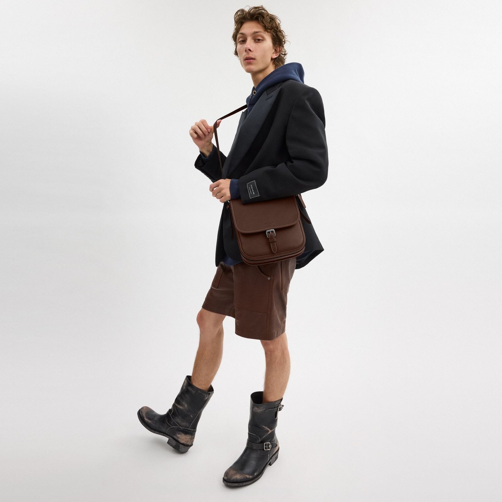 Replica Designer Bag Coach Bag Hitch Flap Crossbody Bag - Image 5